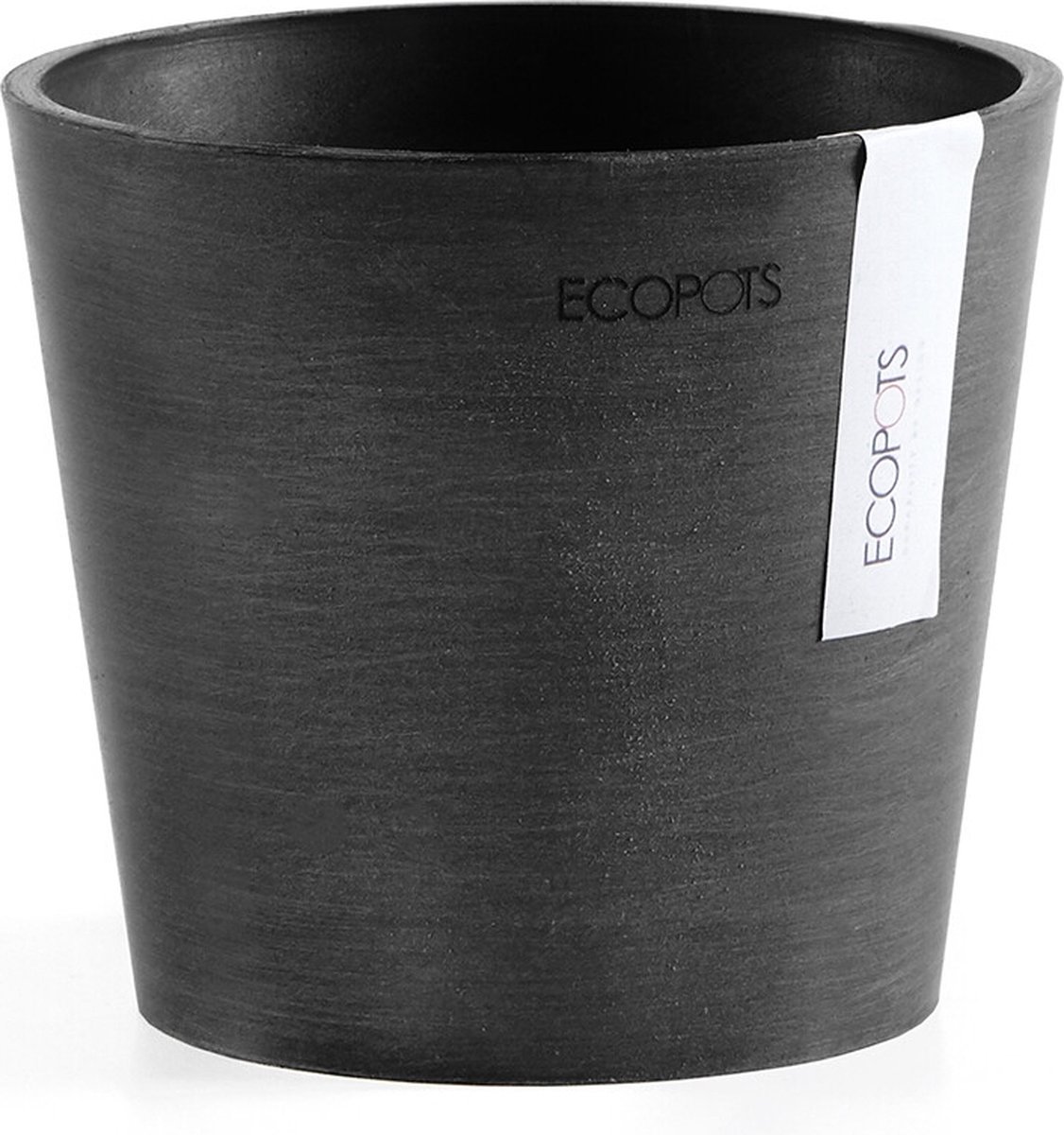 Ecopots AMSTERDAM Mini 13 Dark Grey - Bloempot voor binnen & buiten - Gerecycled materiaal - Ø 13 x H 11.4 cm