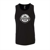 Zwarte Tanktop sportshirt met "Member of the Whiskey club" Print Wit Size XL
