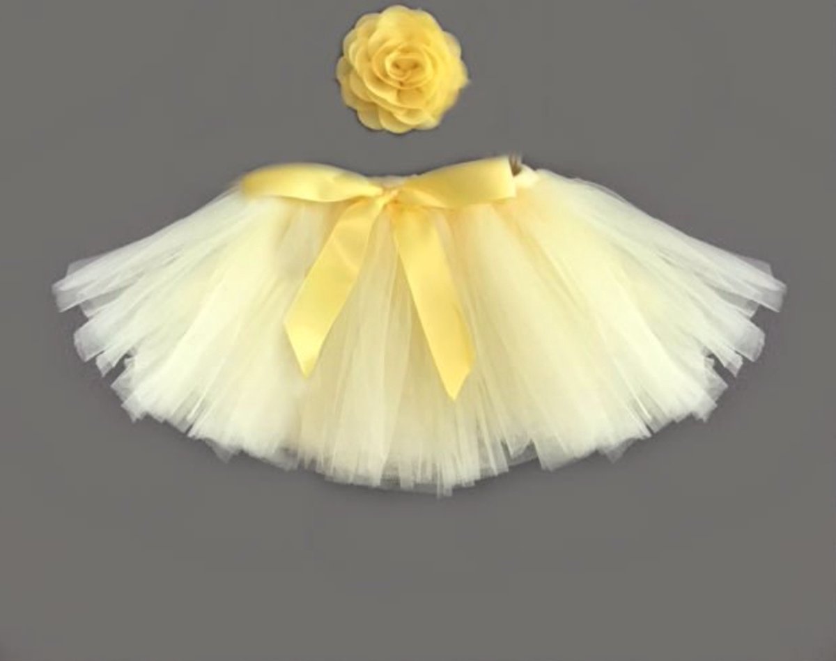 Tutu set - Geel baby 0-6 maaden