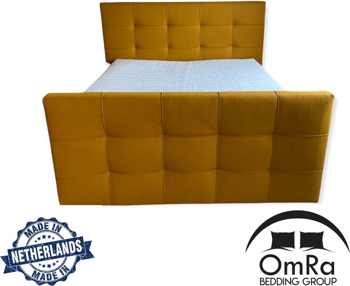 Omra - Baza - Boxspring - Bed - Opbergbed - Opbergruimte - Golden - 160x200 cm