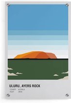 Walljar - Uluru Australia - Muurdecoratie - Plexiglas schilderij