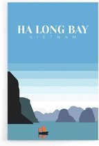 Walljar - Ha Long Bay Vietnam II - Muurdecoratie - Poster