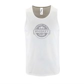 Witte Tanktop sportshirt met "Member of the Whiskey club" Print Zilver Size XXXL