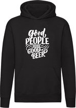Good people drink good beer | Unisex | Trui | Sweater | Hoodie | Capuchon | Zwart | Goede mensen drinken goed bier | Borrel | Feest | Carnaval | Oktoberfeest | Humor