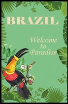 Walljar - Brazilië Paradijs - Muurdecoratie - Poster met lijst