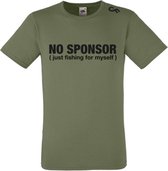 Karper shirt - Karpervissen - CarpFeeling - No Sponsor - Olive - Maat XXL