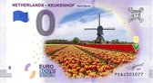 0 Euro biljet 2019 - Keukenhof Tulip Fields KLEUR