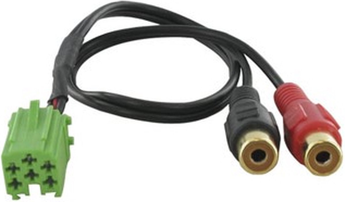 Câble adaptateur stéréo VHBW Mini ISO 6 broches à 2x RCA