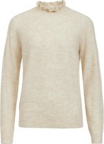 Vila Trui Vidua Crew Neck L/s Knit Top - Noos 14063458 Birch/melange Dames Maat - XL