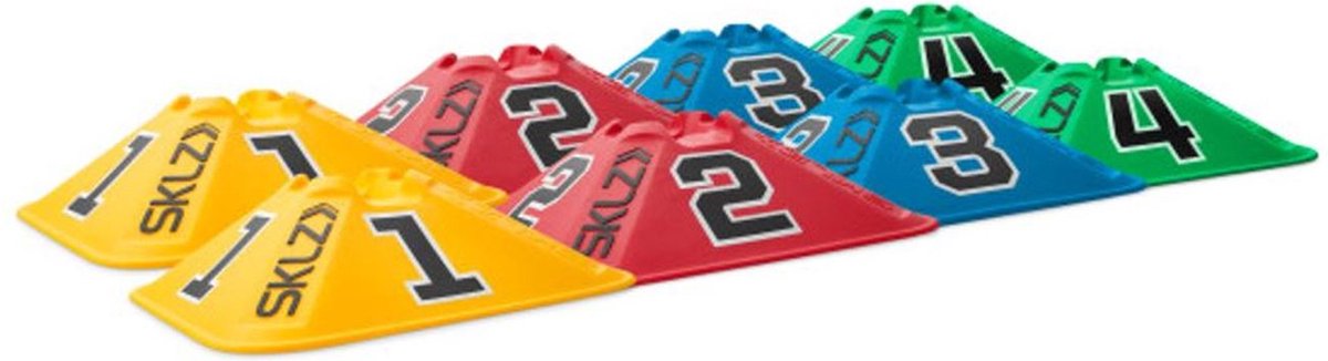 SKLZ Reactive Agility Cones - Snelheidstraining - Coördinatie, Behendigheid en Reactietijd Verbeteren - Atletische Intelligentie - Exclusieve Online Content Inbegrepen - Cardio