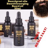 Grand Boss baardolie voor baard - Baardgroei olie - Baardverzorging - Beard oil - Snel resultaat - 30ml