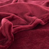 Fleece deken - 200x230cm - Bordeaux Rood - Extra Zacht - Knuffeldeken - Warmtedeken - Plaid