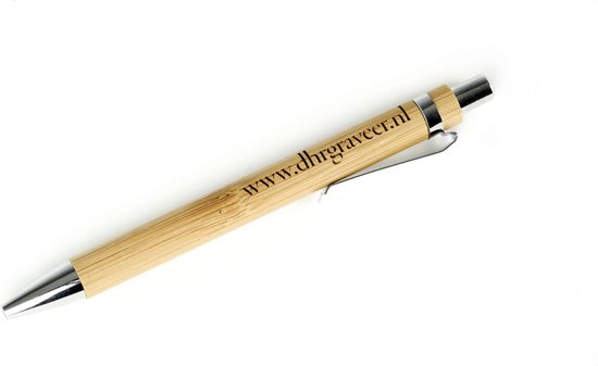 Lijkt op schandaal Pilfer Houten pen met naam - set 2 stuks - logo - tekst | met met naam | pen  graveren | hout... | bol.com