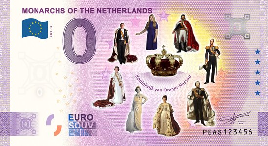Thumbnail van een extra afbeelding van het spel 0 Euro biljet 2020 - Vorsten van Nederland - Koninkrijk van Oranje-Nassau KLEUR