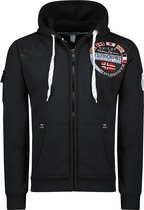 Geographical Norway Vest Capuchon Zwart Fudicael - XL