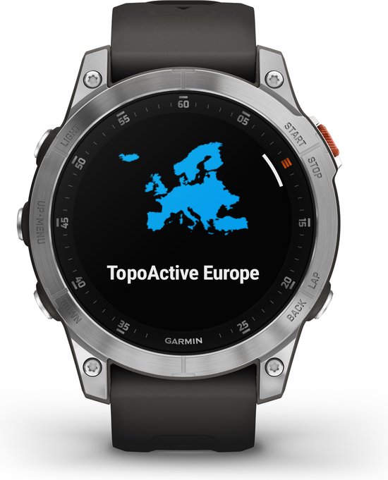 Garmin Epix Multisport Smartwatch - Helder amoled scherm - Geavanceerde GPS tracker - Multisport - 10ATM waterdicht - Slate/ Stainless steel