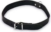 Beeztees - Halsband Hond - Leer - Zwart - 55-65 cm x 25 mm