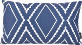 Yana Blue Long Kussenhoes | Katoen / Polyester | 30 x 50 cm
