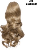 Premium Synthetic Fiber Grip-in Ponytail/ Ponytail met Klem (#24) Ash Blonde P023