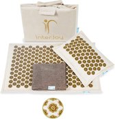 INTERJOY Acupressuurmat set: Ontspanning voor de rug, nek en voeten. De acupressuurmat set bestaat uit accupunctuur een mat, kussen en tas