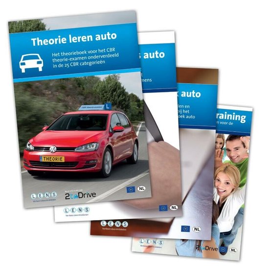 Cover van het boek 'Theorie leren auto Theorie-examens auto'