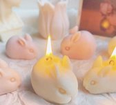 Siliconen mal konijn - zelf kaarsen maken - haas  - paashaas - pasen - zeep maken - cake - gietmal