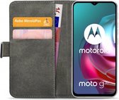 Motorola Moto G30 Bookcase hoesje - Mobilize - Effen Zwart - Kunstleer