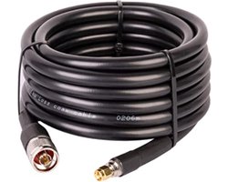 DrPhone HHC1 – LMR 400 Helium Hotspot Antennekabel – 1 Meter - N Type (Mannelijk) naar RP-SMA (Mannelijk) - Zwart