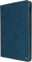 Bookcase hoesje de bibliothèque pour iPad 10.2 2021 (9e génération)/iPad 10.2 (2020)/iPad 10.2 (2019) - CaseMe - Bleu foncé uni - Similicuir