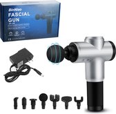 Superbright Massage Gun - Professioneel Massage Apparaat - Nek, Rug, Fullbody - Acupressuur, Klop en Compressie - 7 Opzetstukken - Koffer - 30 Standen - Rood - Zilver - Blauw