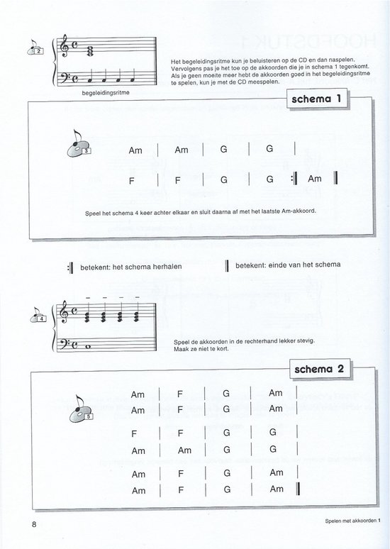 Spelen Met Akkoorden Deel 1 - methode voor piano, keyboard en synthesizer