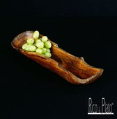Rico & Plato houten fruitschaal "Dorito" 35cm, gemaakt van gecertificeerd teak wortelhout.