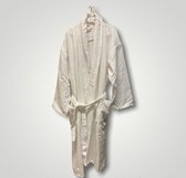 Omra - Badjas - Wafel - Ochtend - Jas - 100% katoen - Wit -  l/XL