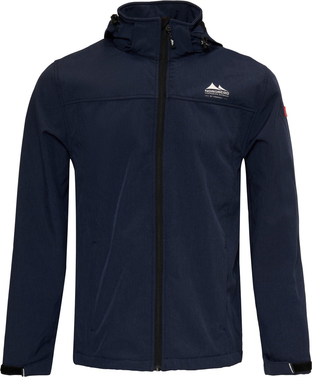 Nordberg Kjeld Softshell Outdoor Zomerjas Heren Dark /Donkerblauw Melange Marineblauw