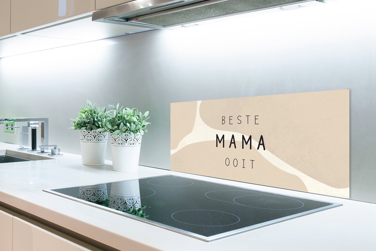 KitchenYeah Spatscherm 90x45 cm - Beste mama ooit - Aluminium thumbnail 3