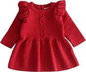 Baby Garden gebreide baby jurk Rood maat 80
