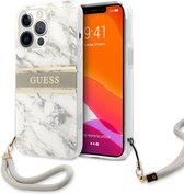 Apple iPhone 12 Pro Max Hoesje Guess Marmer Grijs