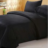 Homéé dekbedovertrekset 20A Lits-jumeaux 240x200/220 cm + 2 slopen 100% Katoen 140g. m2 zwart