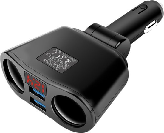 Auto Sigarettenaansteker Splitter - USB Ingang Auto - 2 Sigaretten  Aansluitingen -... | bol.com