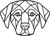Hout-Kado - Labrador Retriever - Medium - Zwart - Geometrische dieren en vormen - Hout - Lasergesneden