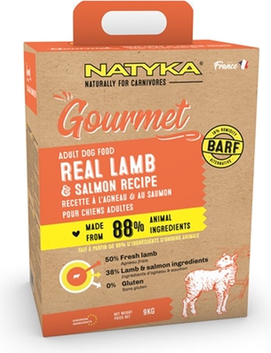 Natyka - Gourmet Adult Lamb / Salmon - Hondenvoer - 9 kg