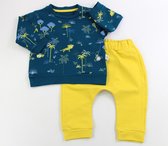 Baby kledingset superzacht, 2 delig Joggingpak sweater en broek 100% katoen met flanel gevoerd