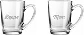 Gegraveerde theeglas 32cl beppe+mem
