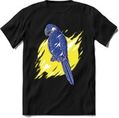 Dieren T-Shirt | Papegaai shirt Heren / Dames | Wildlife parrot cadeau - Zwart - M