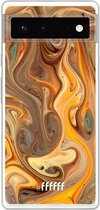 6F hoesje - geschikt voor Google Pixel 6 -  Transparant TPU Case - Brownie Caramel #ffffff