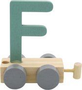 Lettertrein F groen | * totale trein pas vanaf 3, diverse, wagonnetjes bestellen aub