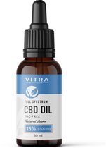CBD-olie van Vitra 30 ml 15 procent - Full Spectrum - 4500 mg