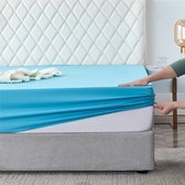 Premium Laken 2 persoons - 180x200x25 cm - 1 stuk - Blauw - Slaapkamer - Laken - Premium Zacht Polyester
