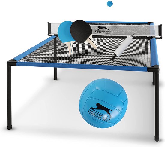 Slazenger Tafeltennistafel - Ping Pong Tafel - Lichtgewicht en Compact - 240...