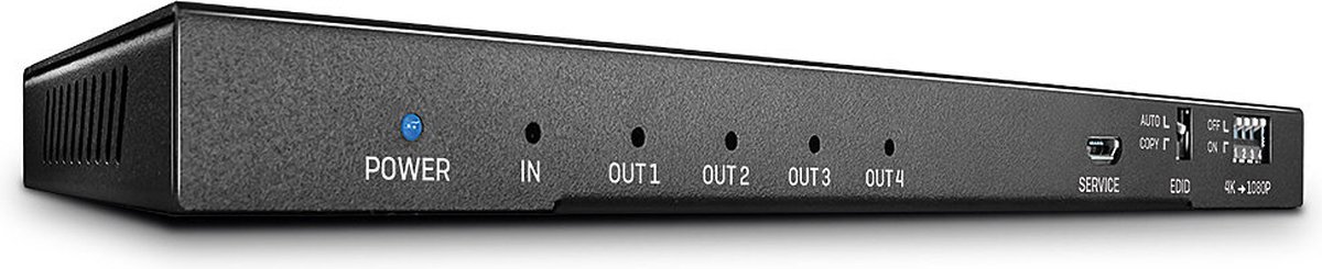 LINDY 38231 4 poorten HDMI-splitter 4096 x 2160 Pixel Zwart
